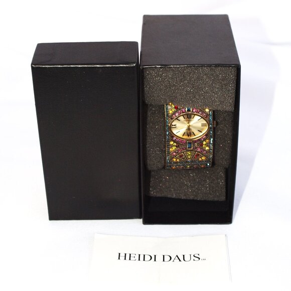 Heidi Daus Once Upon a Time Hinged Cuff Watch B7098 NEW IN BOX